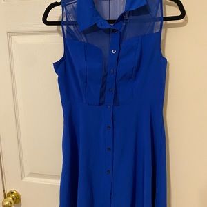 Blue H&M Sleeveless Button down Dress